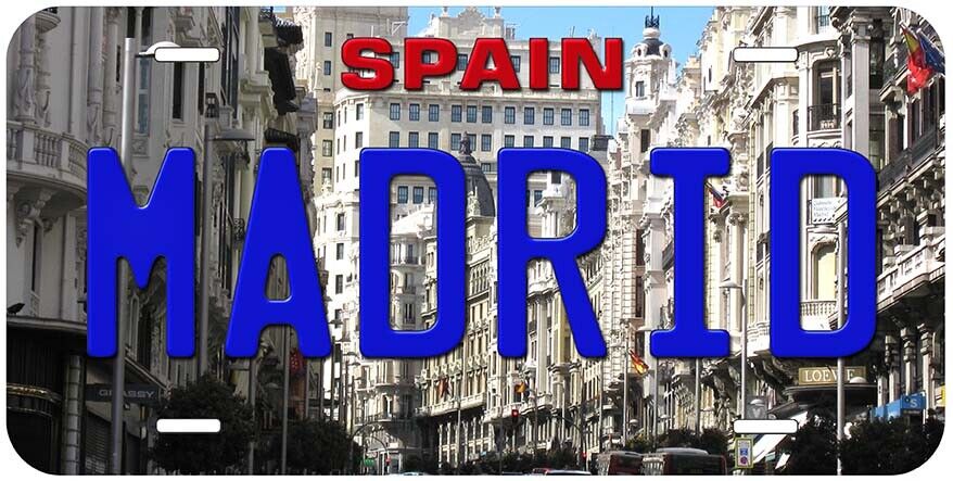 Madrid Spain Novelty Car License Plate