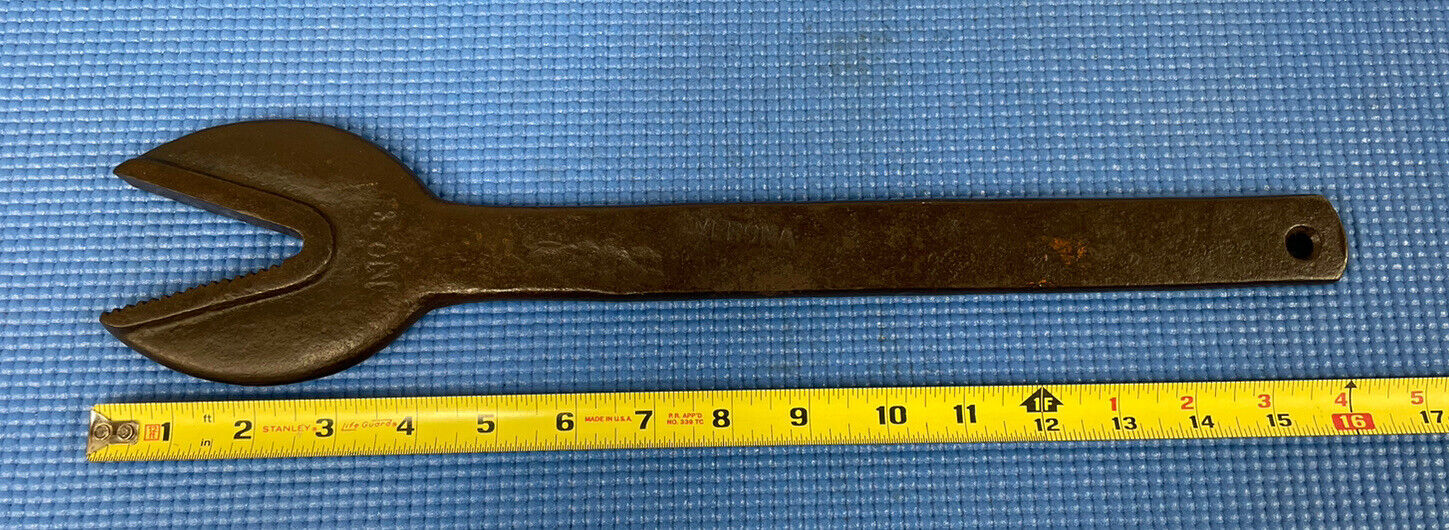 Antique WOODINGS VERONA TOOLWORKS No. 3 Alligator Wrench 14.5