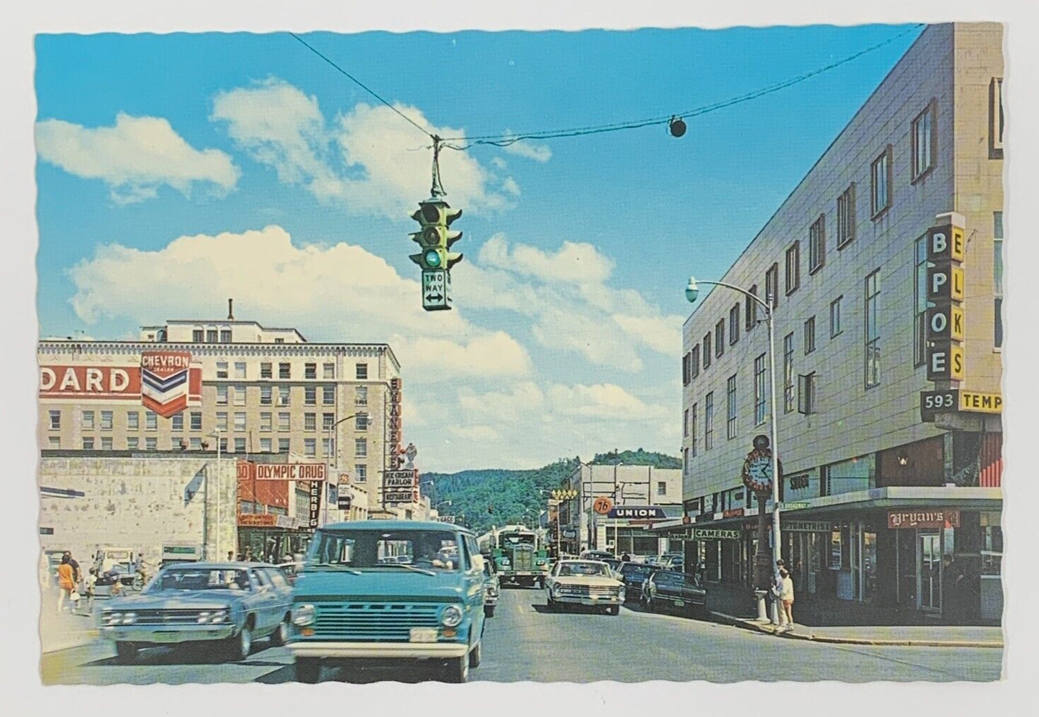 Street View Aberdeen Washington Postcard Unposted Vintage