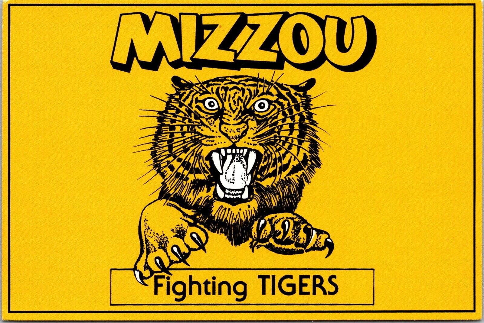 Mizzou Fighting Tigers University of Missouri Vg 6x4 Postcard PC1