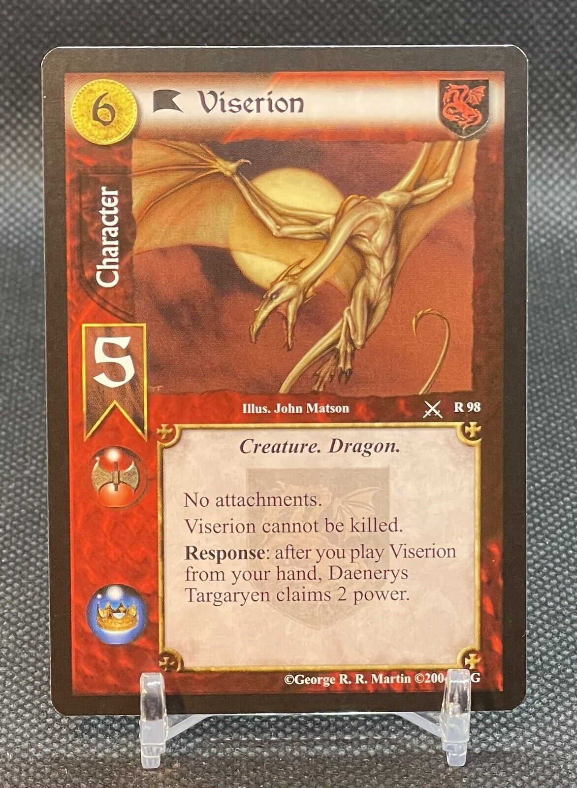 2004 Game of Thrones CCG Valyrian Edition Viserion R98 🎆
