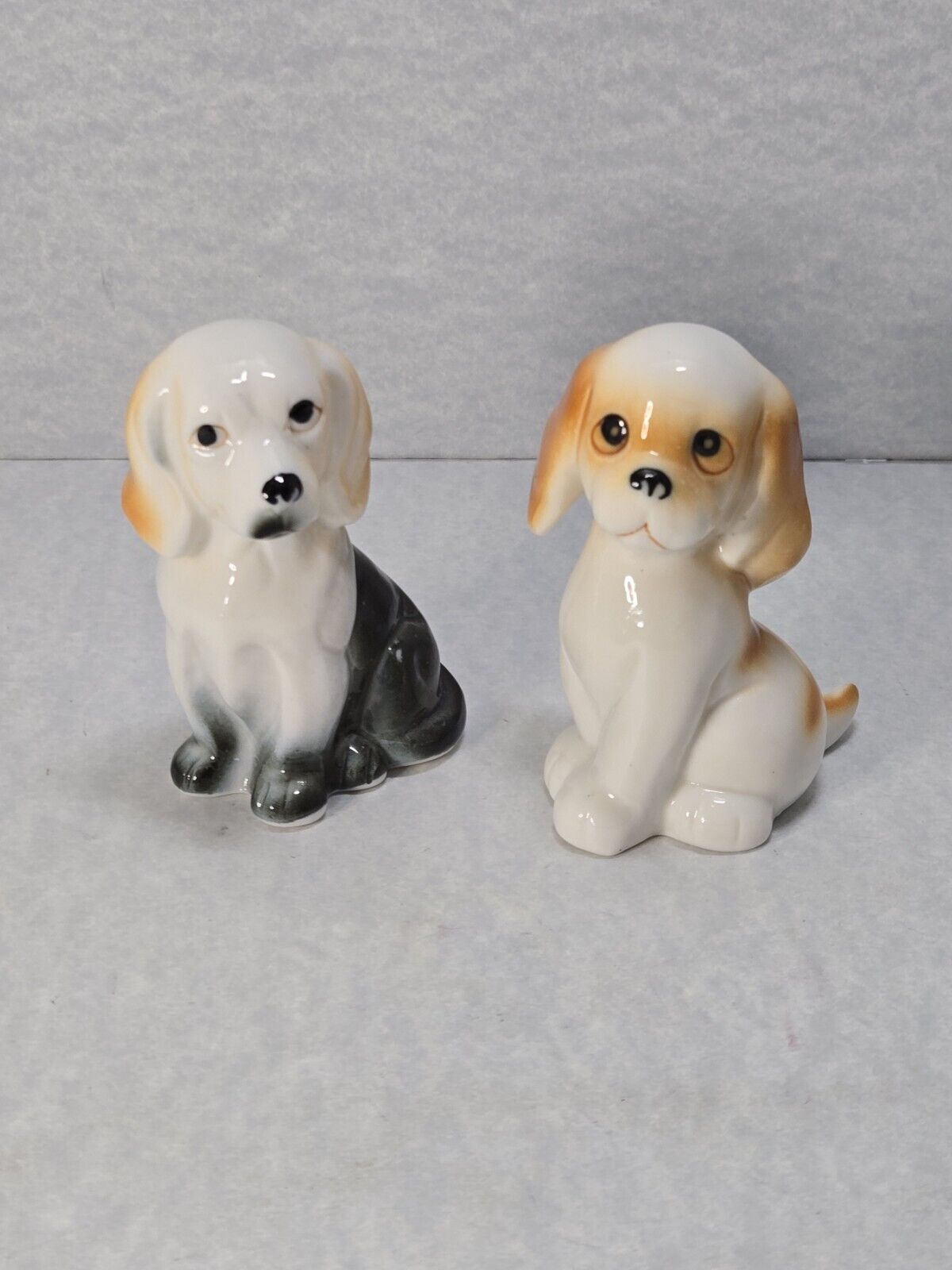 Vintage Porcelain Puppy Dog Figurines Lot of 2 3.5\