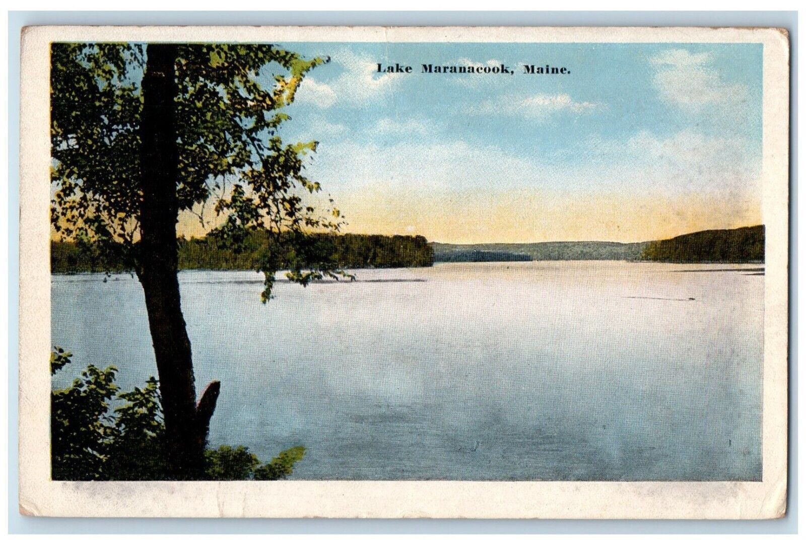 1917 A View Of Lake Maranacook Maine ME Posted Antique Postcard