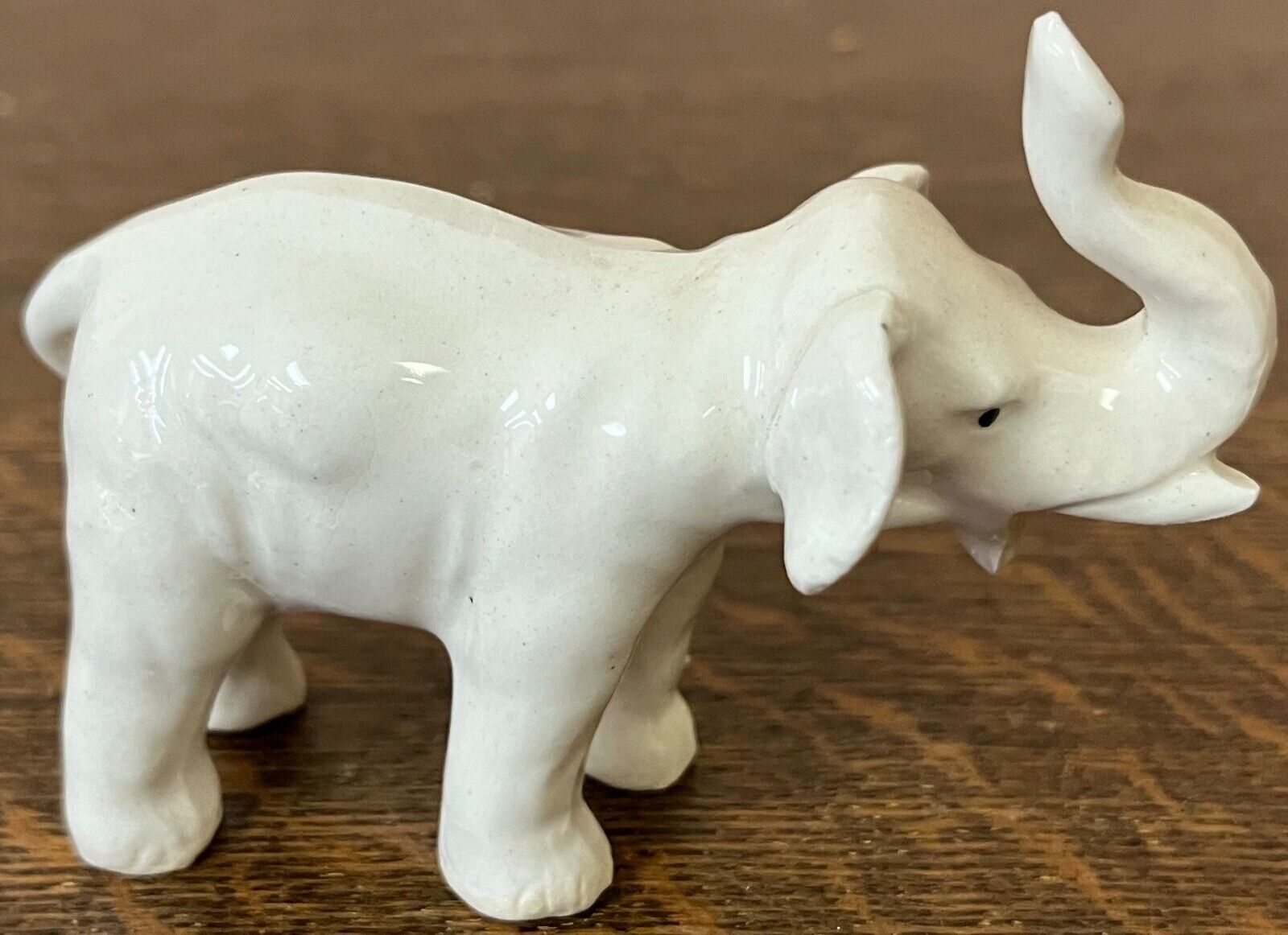 White Elephant (Trunk Up) Porcelain Figurine 4