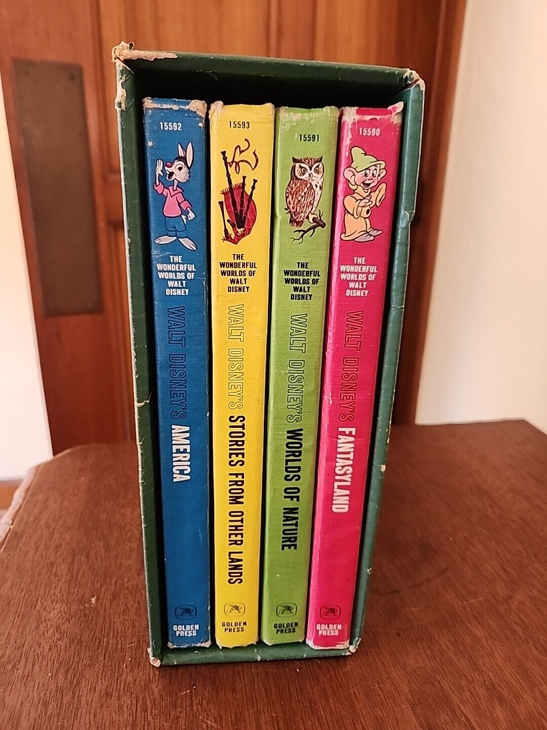 The Wonderful Worlds of Walt Disney 4 Hardcover Books Boxed Set 1965