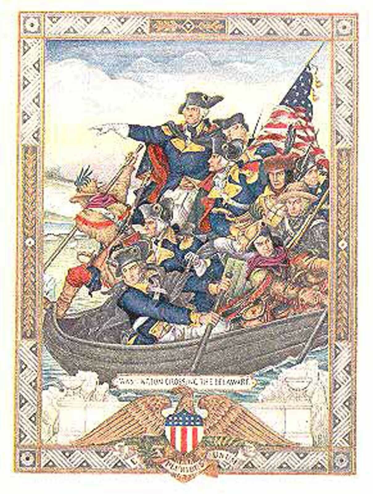 ARTHUR SZYK 1945 GEORGE WASHINGTON ARTWORK FEATURE VALLEY FORGE & DELAWARE RIVER