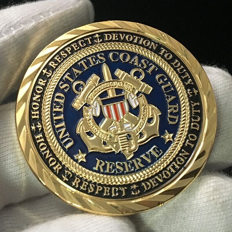 U.S.A Coin Coast Guard Military Commemorative Challenge Coins Gift Gold Plated