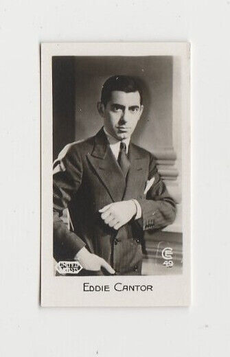 Eddie Cantor 1932 Bridgewater Film Stars Small Trading Card - Series 1 #49