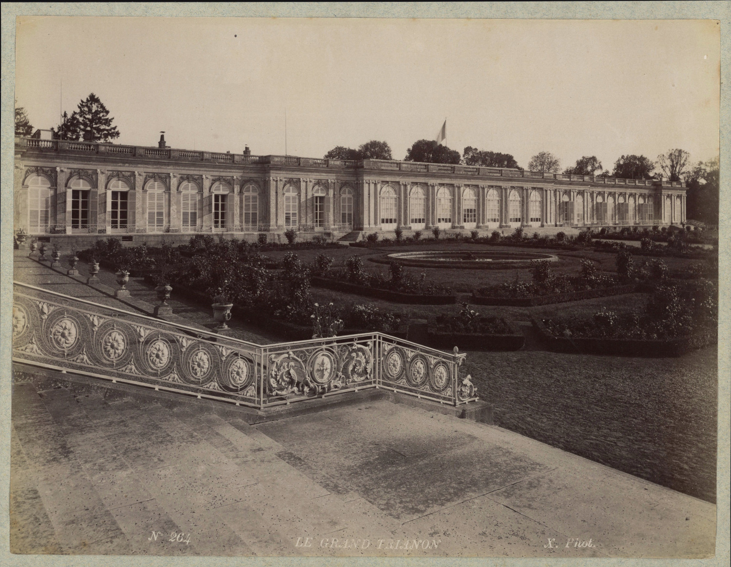 France, Versailles, Grand Trianon vintage albumen print albumin print 22x print