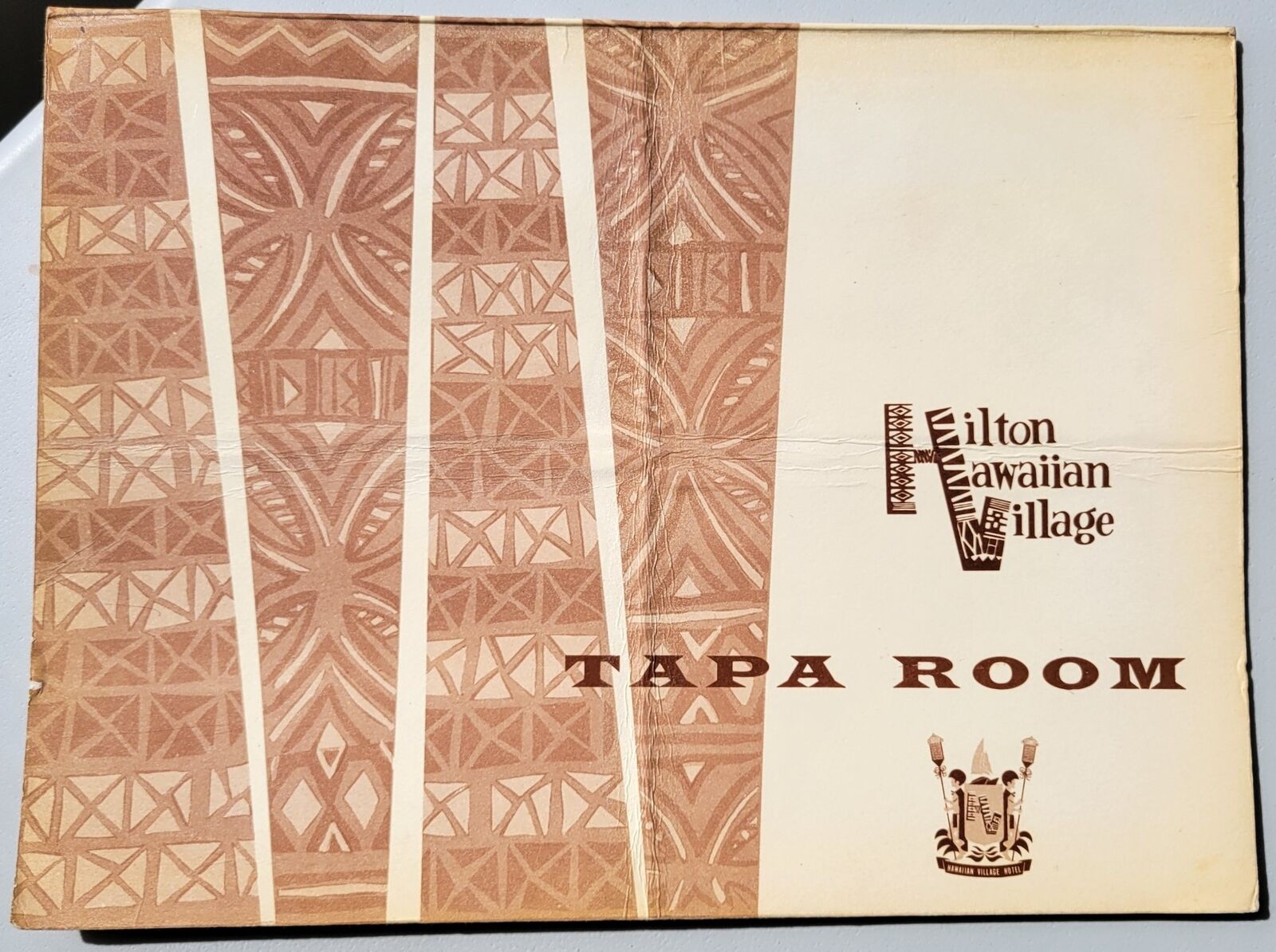 Tapa Room, Hilton Hawaiian Village Resort, Menu, Vintage, Original