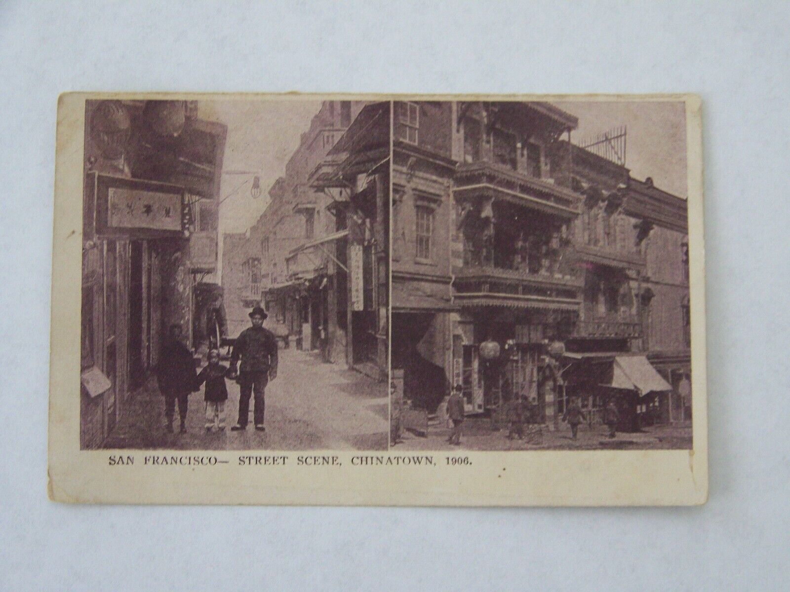 San Fransico California CA Street Scene Chinatown 1906