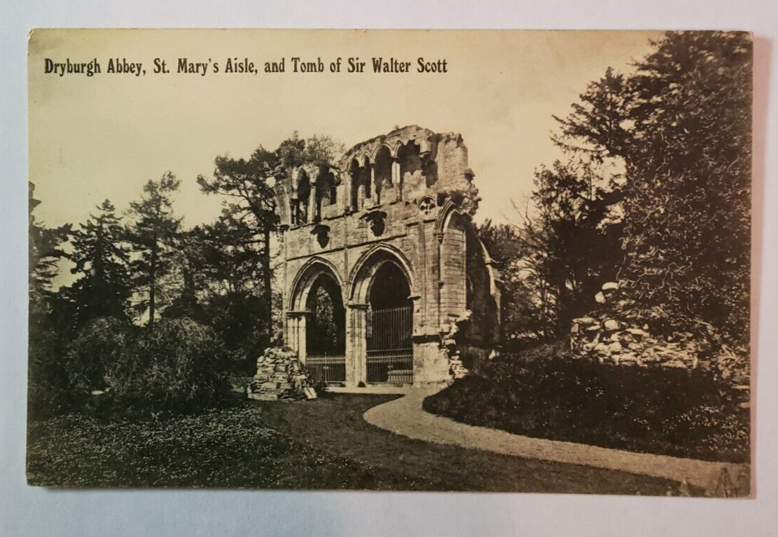 Dryburgh Abbey/St. Mary\'s Aisle & Tomb Sir W. Scott - Unposted Postcard