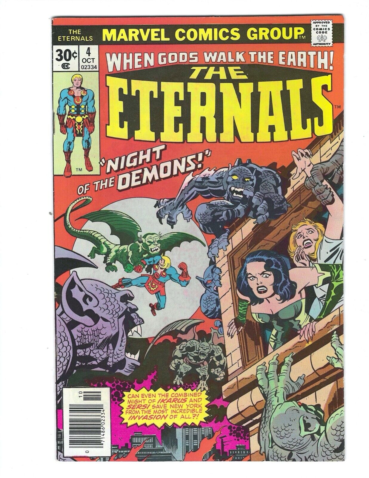 Eternals #4 1976 Unread NM- or better Jack Kirby Combine Ship