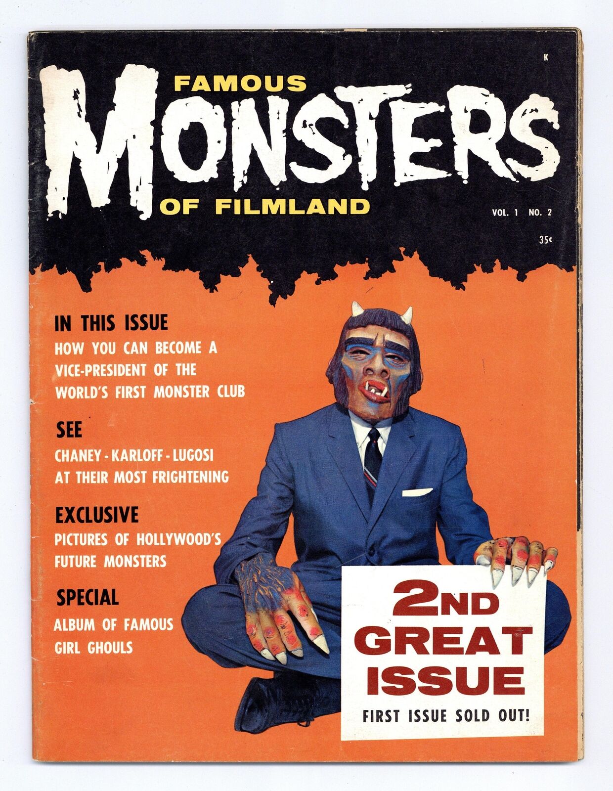 Famous Monsters of Filmland Magazine #2 GD- 1.8 1958