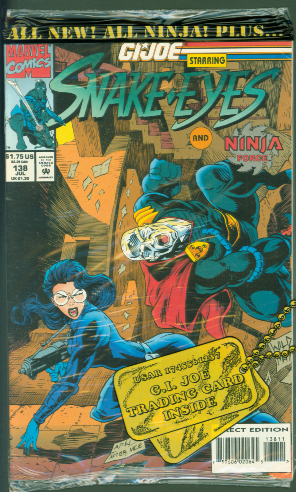 Vintage 1993 Marvel Comics G.I. Joe #138 VF Baroness Cover  Sealed Polybag