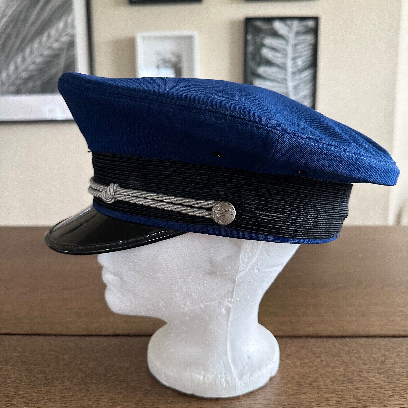 Vintage Amtrak Conductor hat - Size 7 3/8 Black & Blue