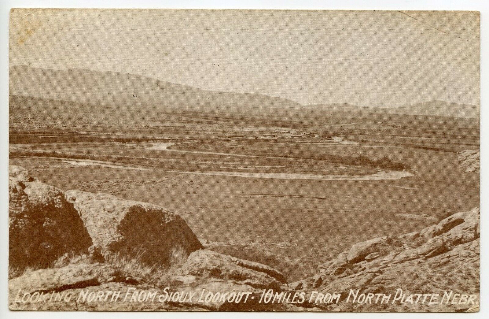 SIOUX LOOKOUT, near NORTH PLATTE NEBRASKA, Western Historic Point, RPO 1909
