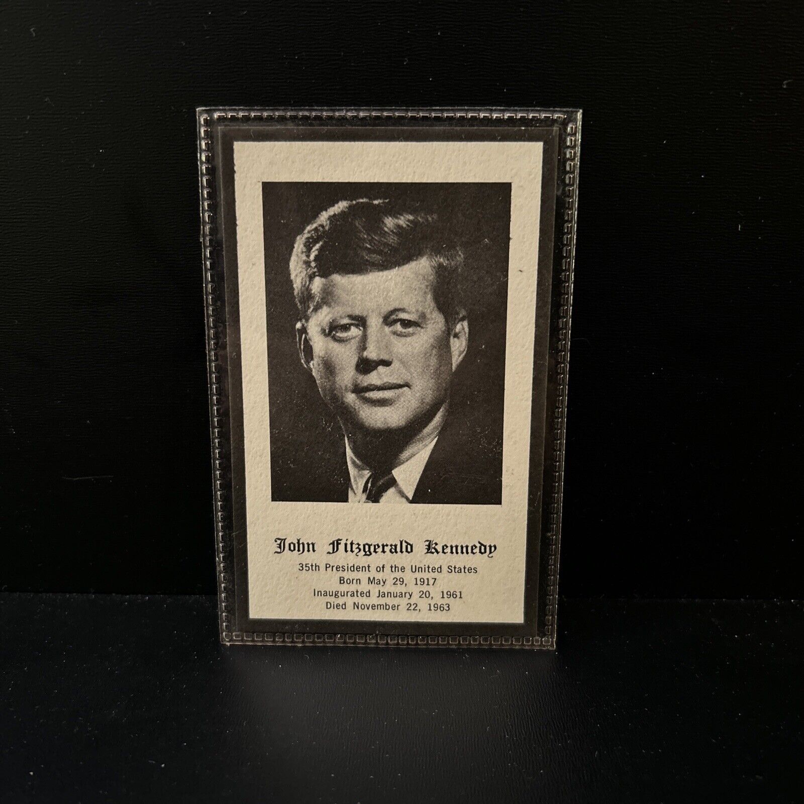 Original John F. Kennedy Memorial Prayer Card - JFK - 1963 Laminated