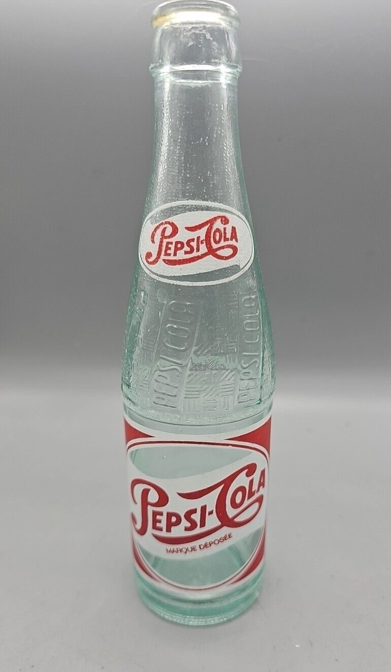 Vintage Soda Bottle French Pepsi•cola Marque Deposee Raised Letter 20cl ACL