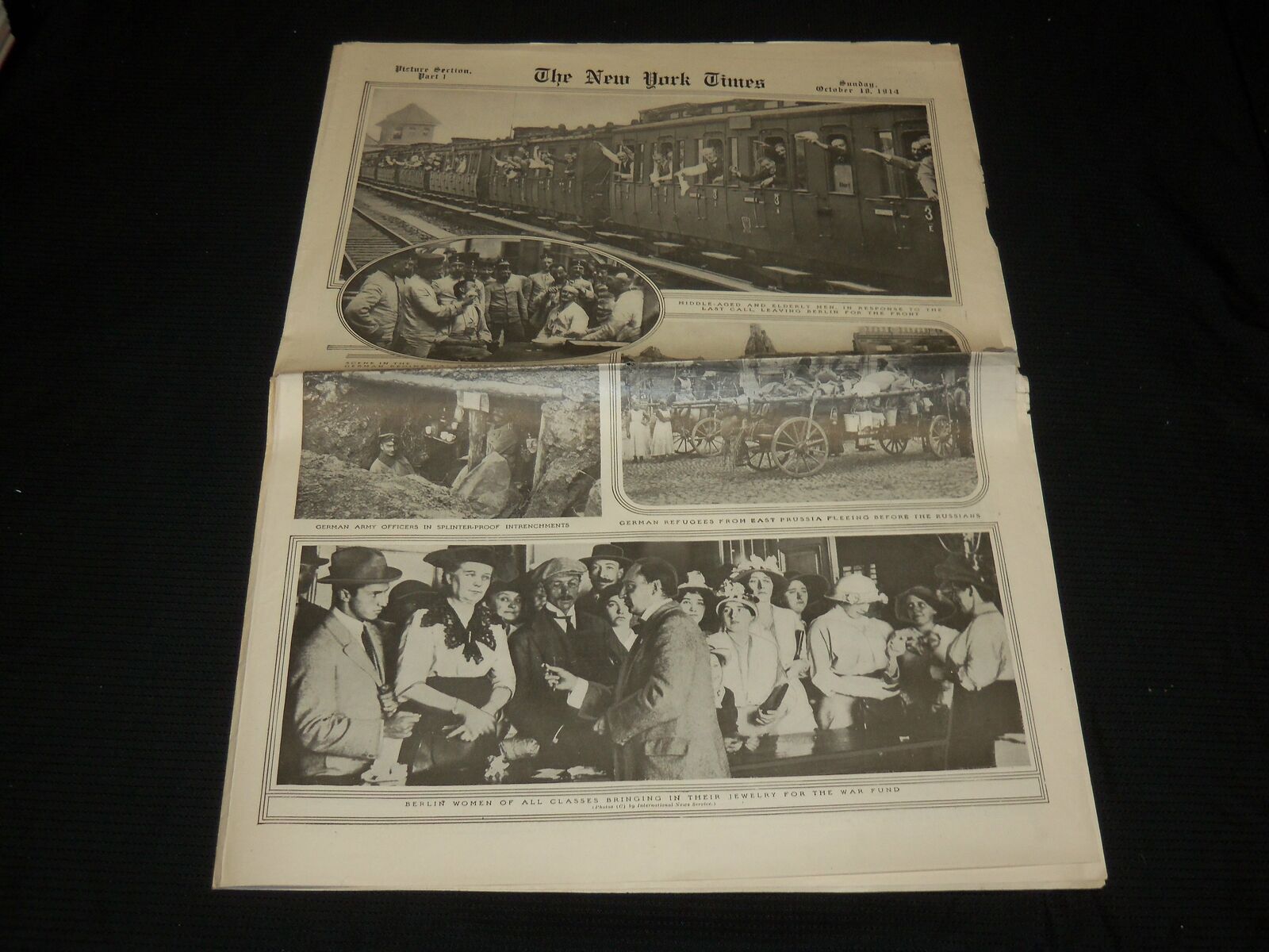 1914 OCTOBER 18 NEW YORK TIMES PICTURE SECTION - RHEIMS CATHEDRAL - NP 5607