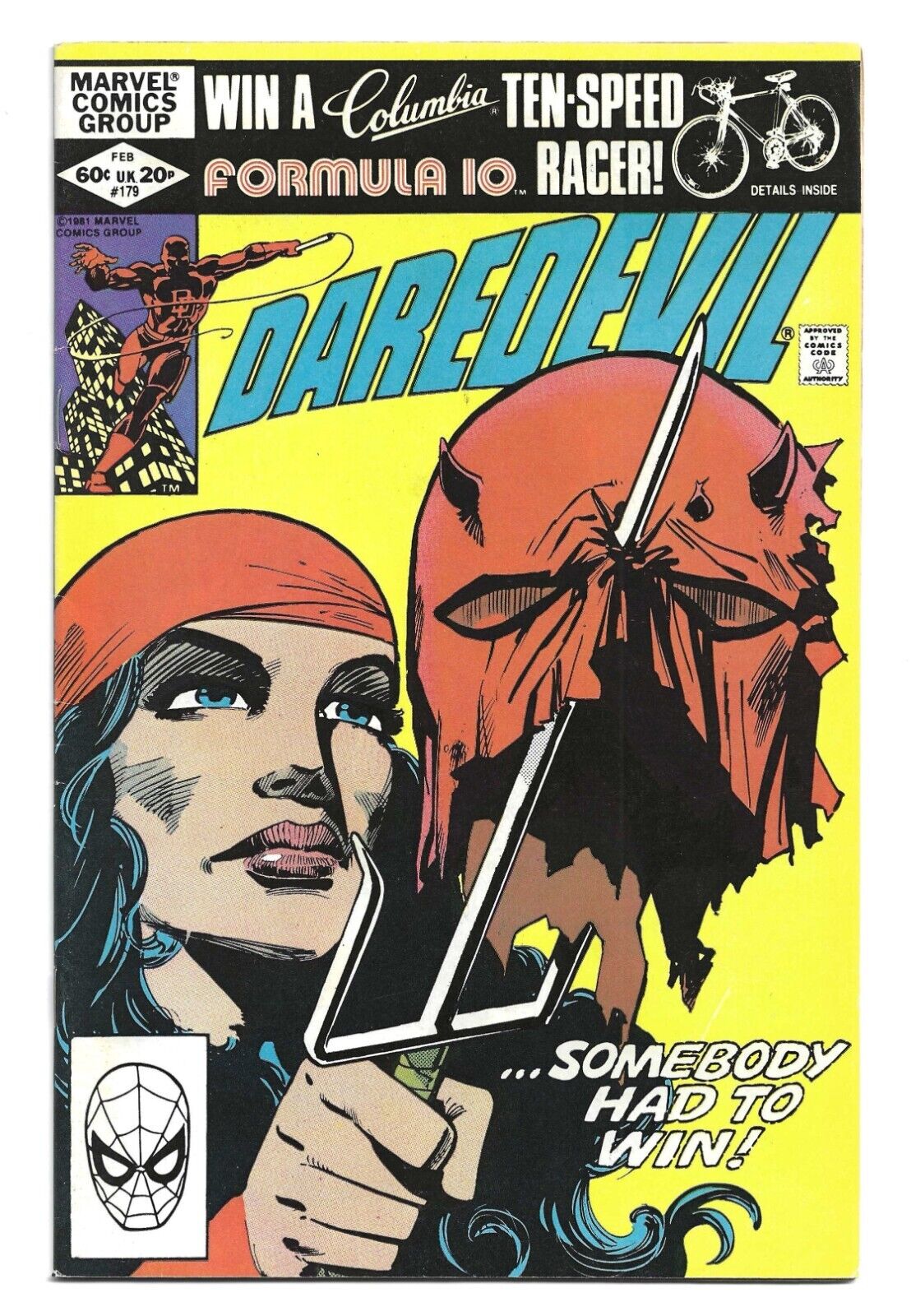 Daredevil #179 Marvel - Frank Miller * Electra Cover 1981 NEVER READ ** VF+ / NM