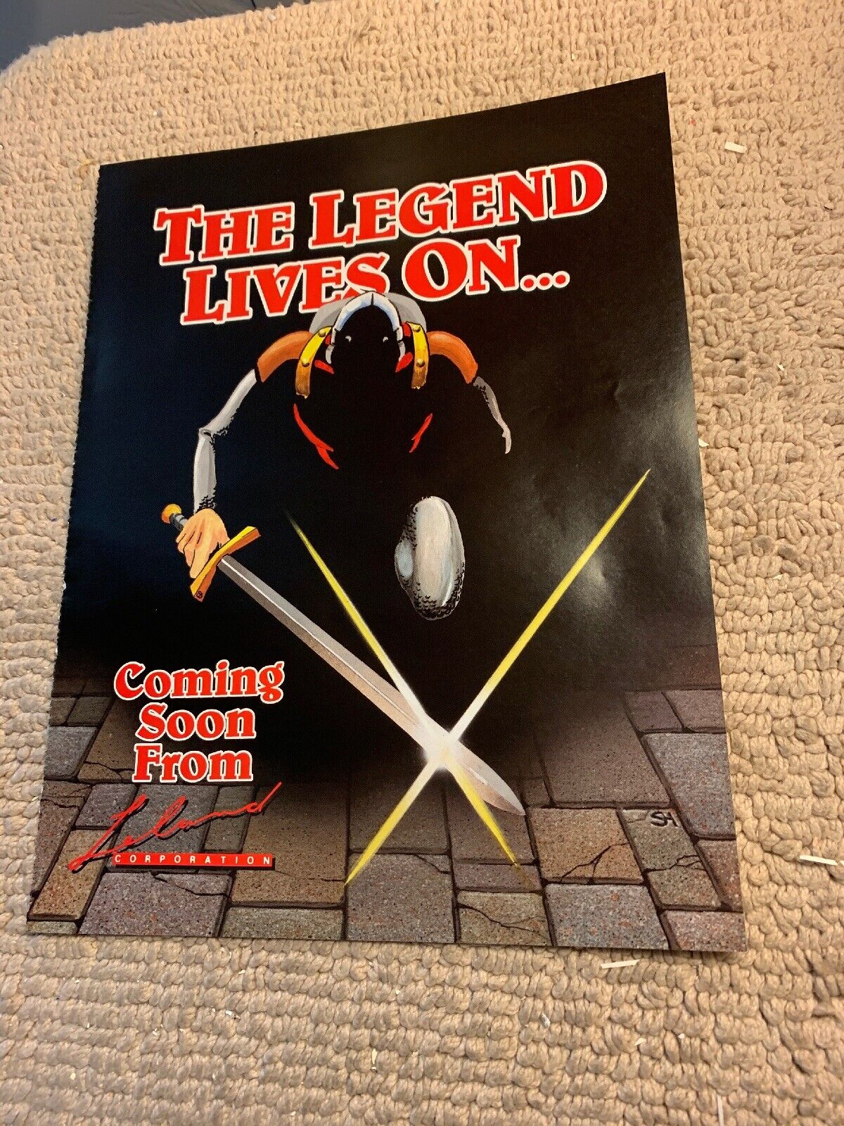 11-8 1/4” Dragon’s Lair 2 Legend lives Leland  Arcade video game FLYER AD