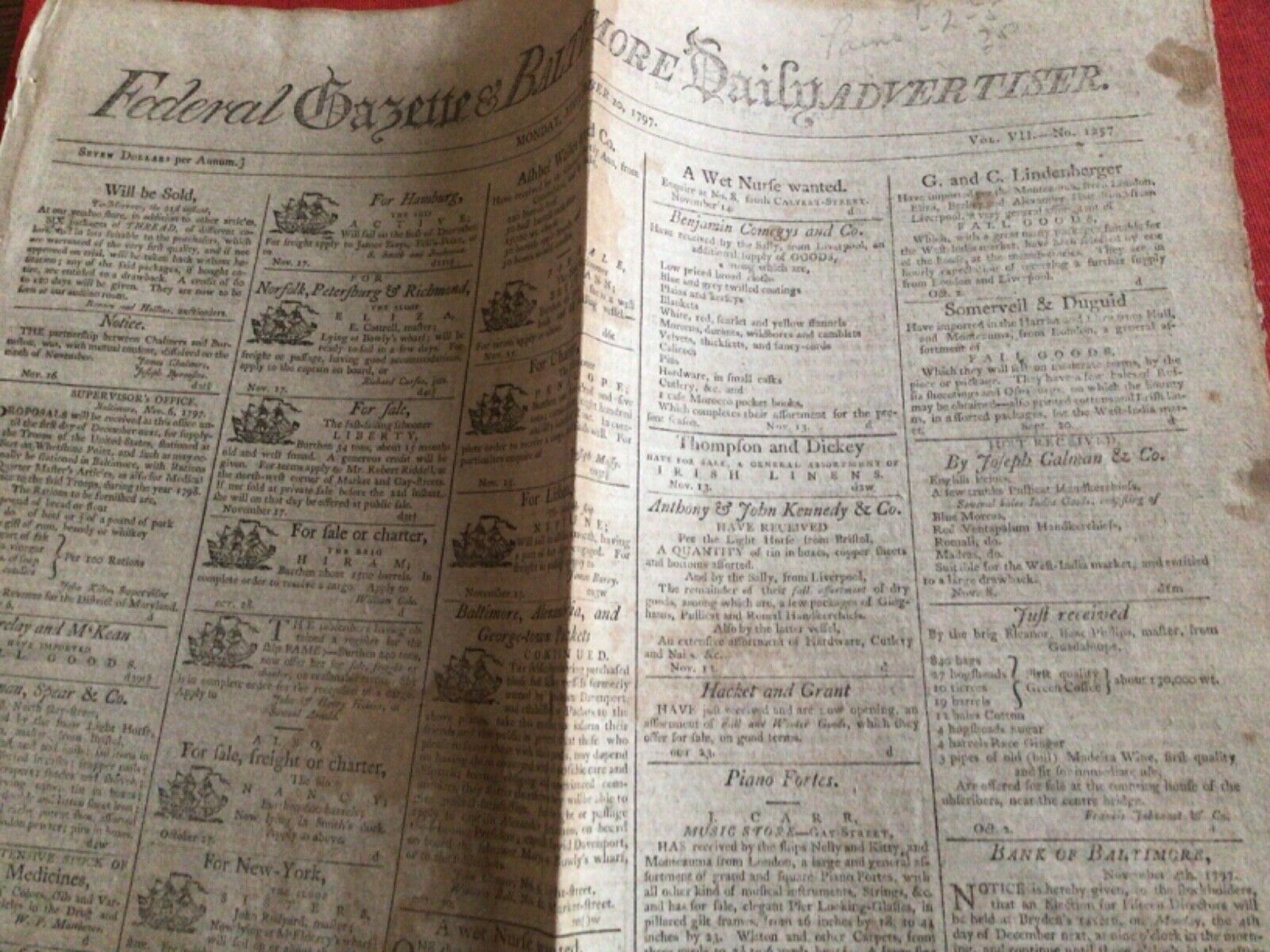 Thomas Paine English-Born American Revolutionary Baltimore Paper Article 1797