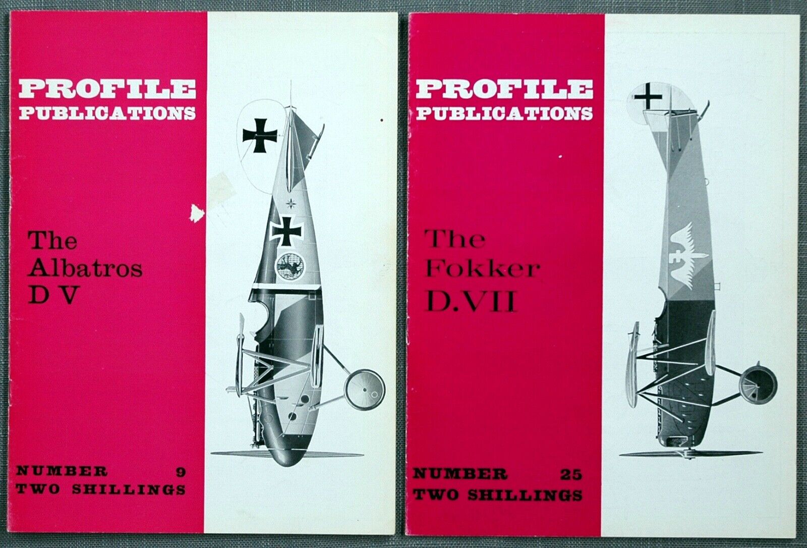7 Profile Publications WORLD WAR I WARPLANE Illustrated Monographs, 1965