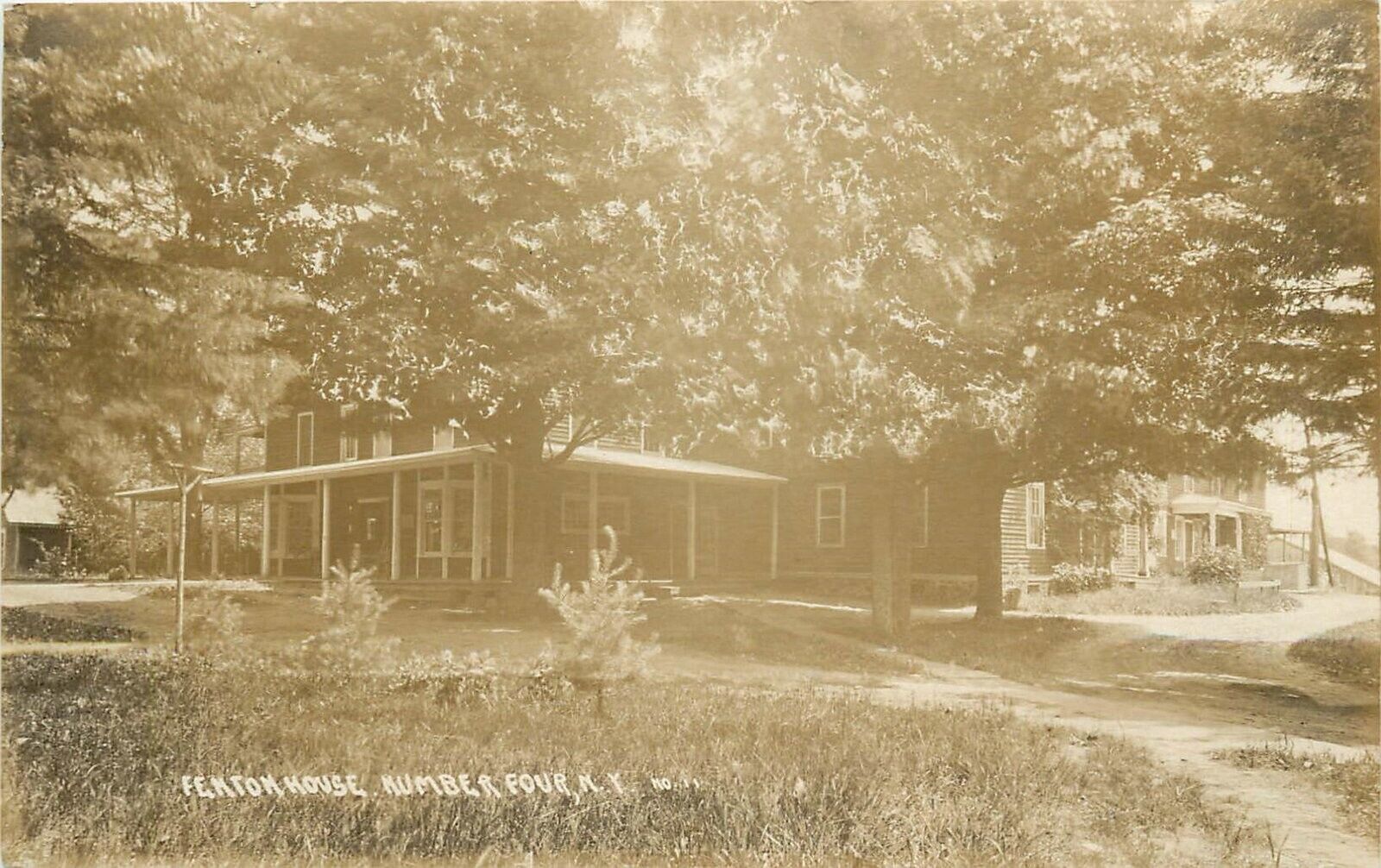 Postcard RPPC 1921 Number 4 Lowville New York Fenton House Lewis 24-5417
