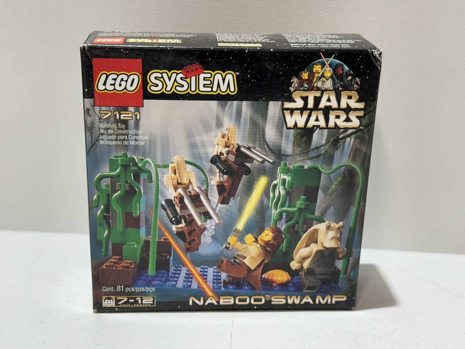 Lego 7121 Star Wars Naboo Swamp Set Qui-Gon Jar Jar Battle Droid New Sealed 1999