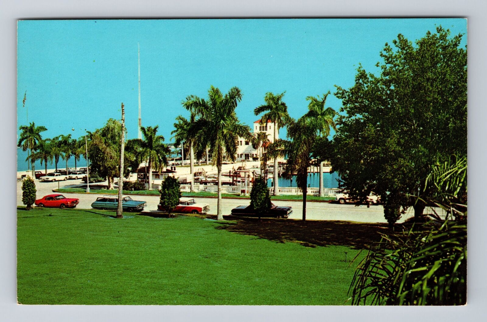Bradenton FL-Florida, Municipal Pier, Yacht Basin Manatee River Vintage Postcard