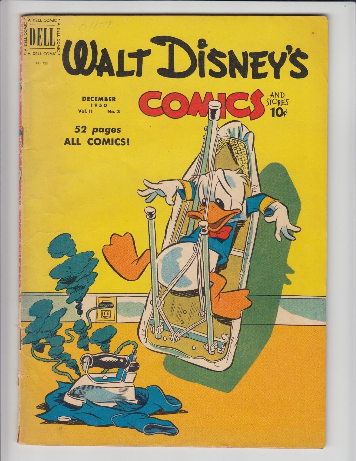 Walt Disney\'s Comics and Stories 123 Golden Age 10 Cent Walt Kelly Dell Dec 1950