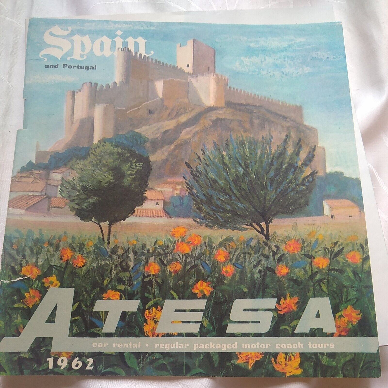 Vintage Travel Booklet 1962 SPAIN Portugal ATESA rent car service driving guide