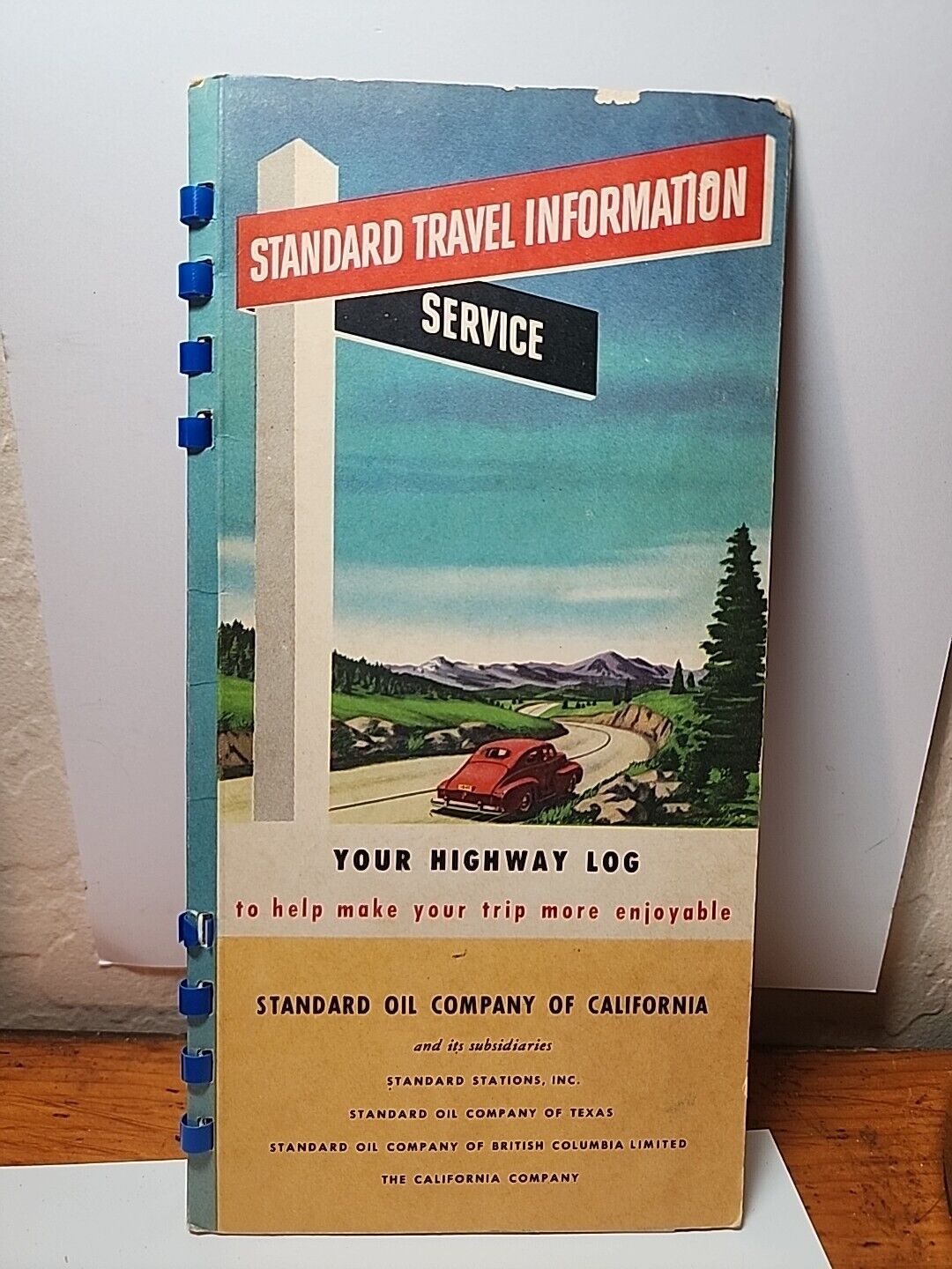 1947 Standard Oil Company Chevron Highway Log Booklet Travel Information RRP175