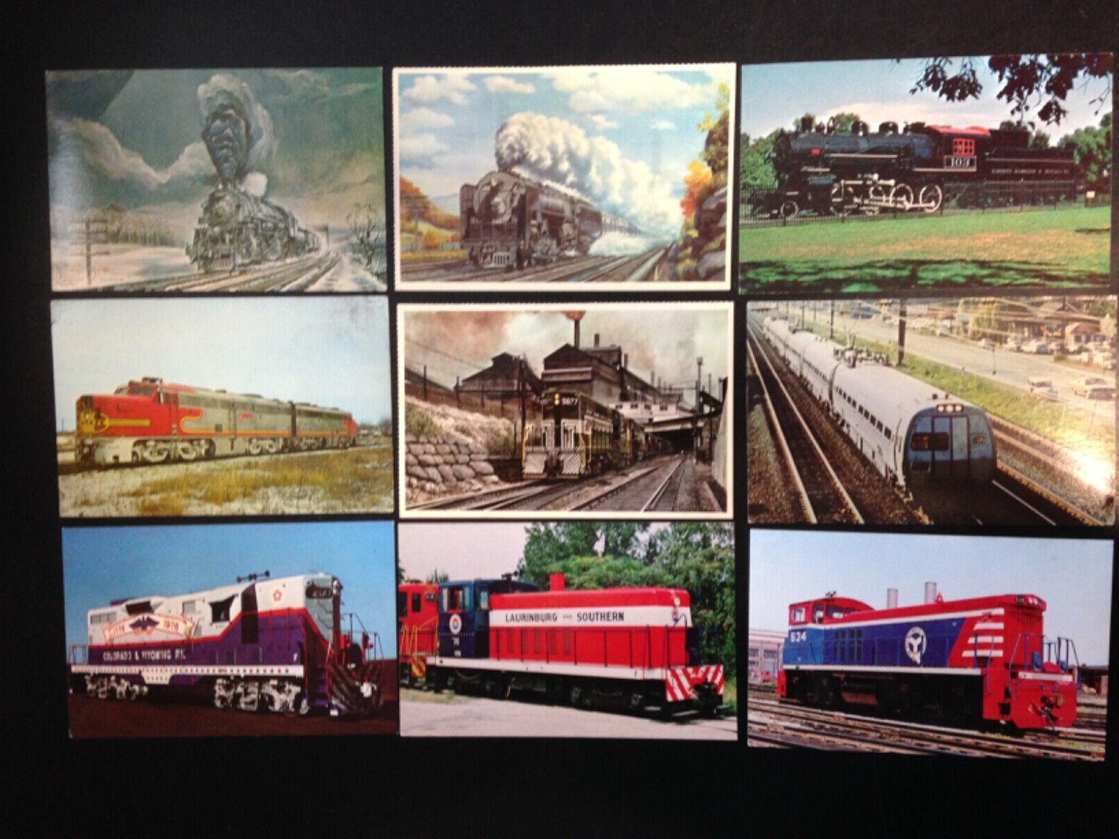 30+ postcard lot, Trains, Railway. Set 6. Nice