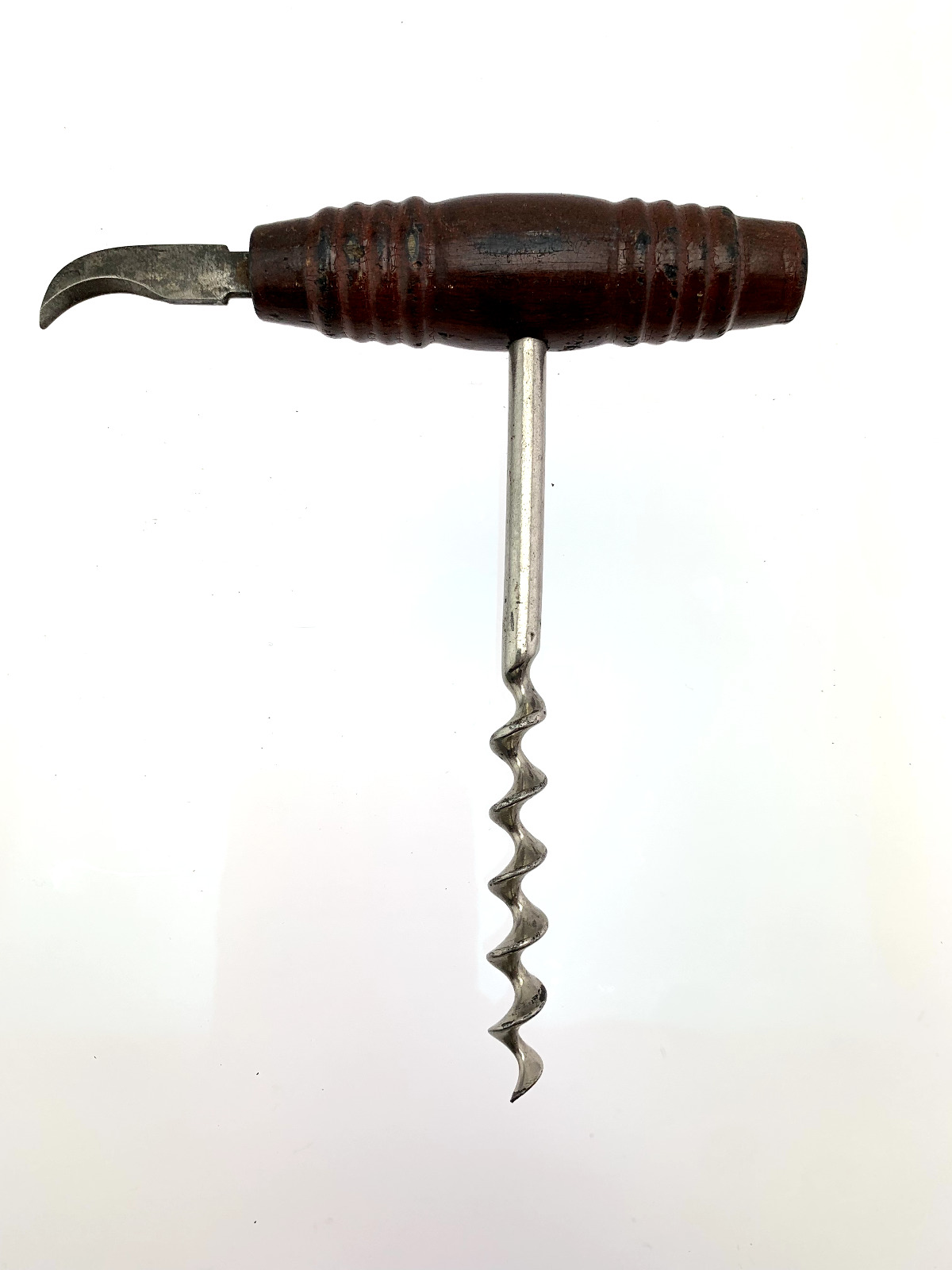 German turned handle Corkscrew w/ Foil Cutter Blade