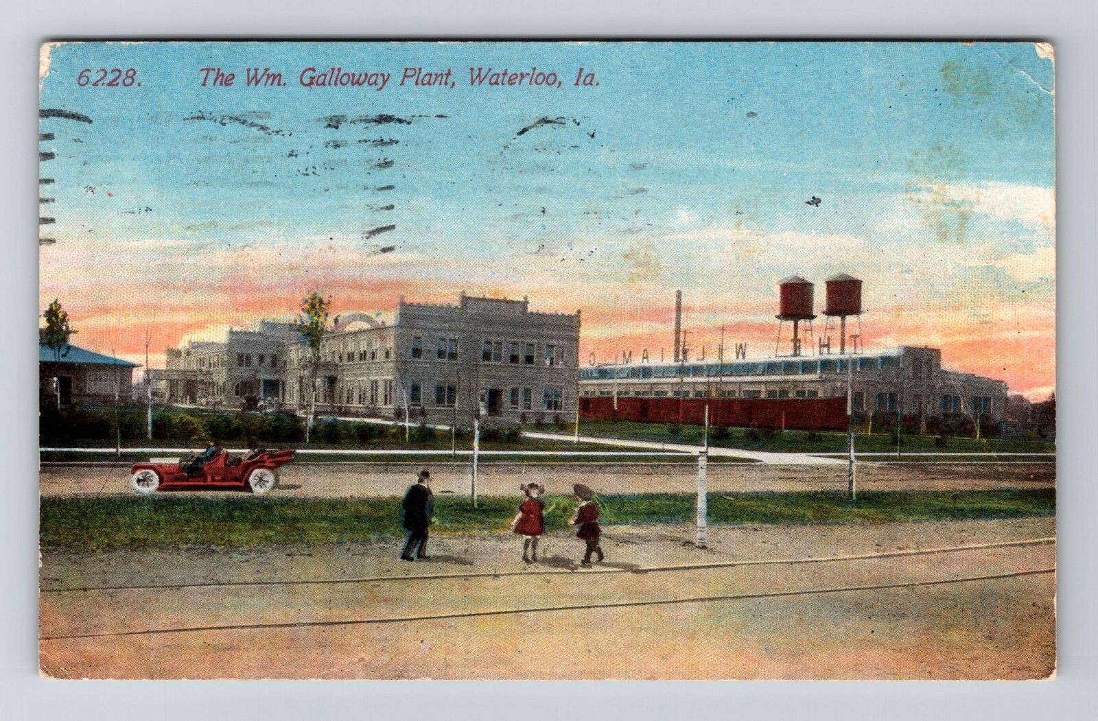 Waterloo IA-Iowa, William Galloway Plant, c1913 Vintage Postcard