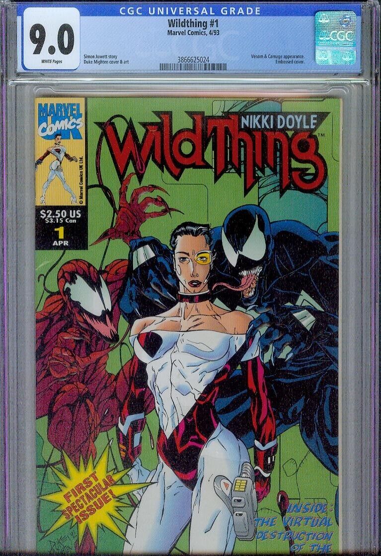 WILDTHING #1 CGC 9.0, 1993, VENOM AND CARNAGE APPEARANCE