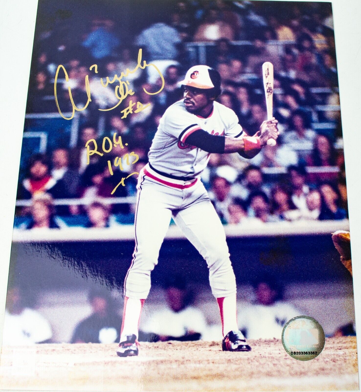 Al Bumbry Signed Autograph 8x10 Photo ROY 1973 Inscribed Baltimore Orioles HOF
