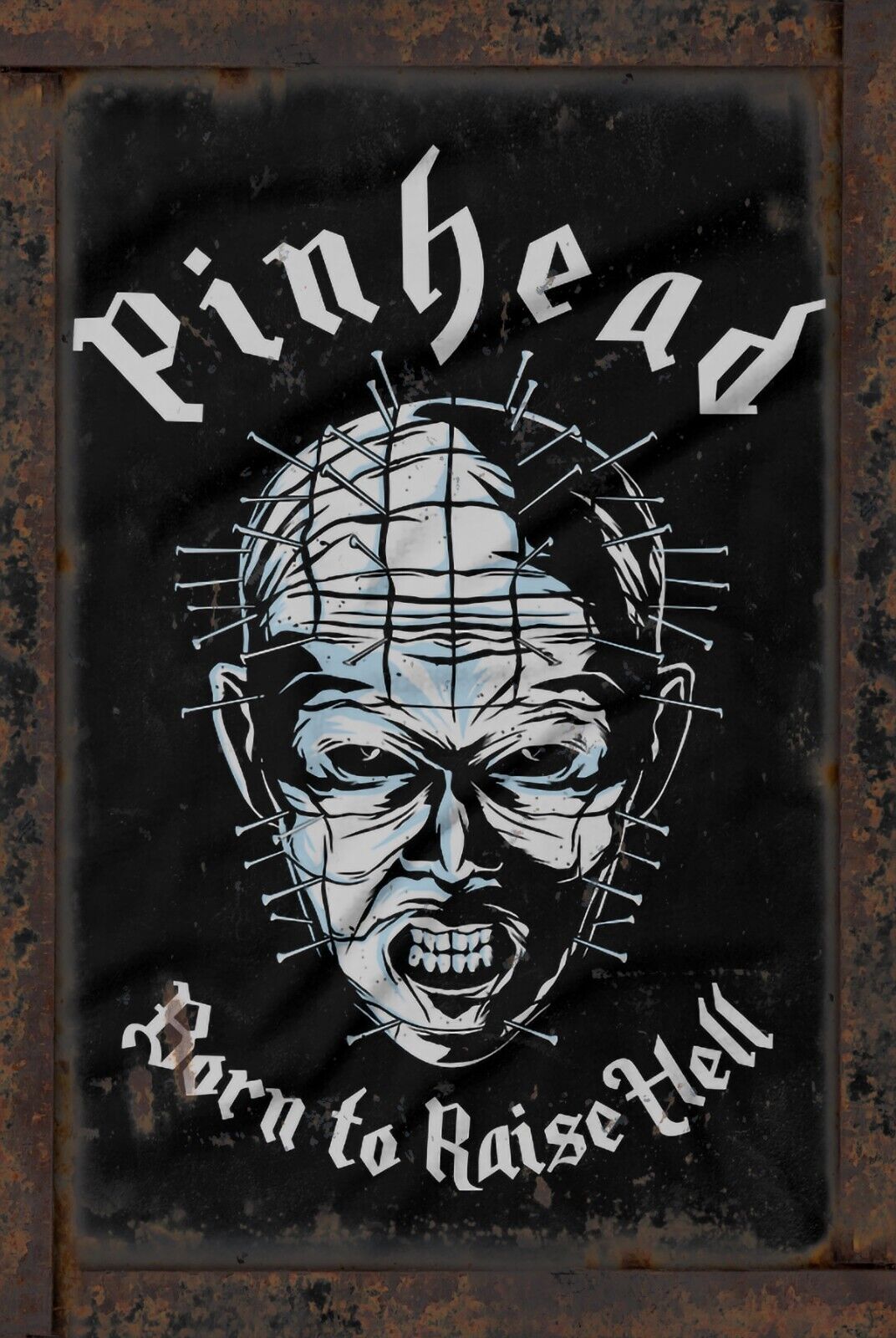 Hellraiser (1987) Pinhead 8x12 Rustic Vintage Style Tin Sign Metal Poster