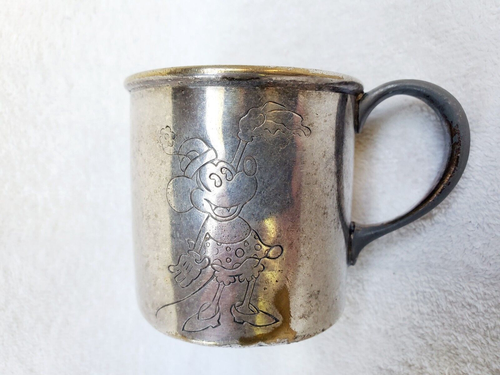 Vintage Forbes Silver Minnie Mouse 1930\'s Silverplate Childs Cup 