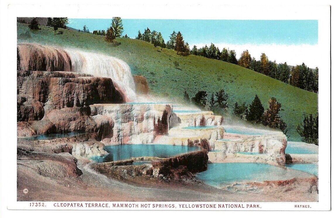 Yellowstone National Park c1920's Cleopatra Terrace, Mammoth Hot Springs