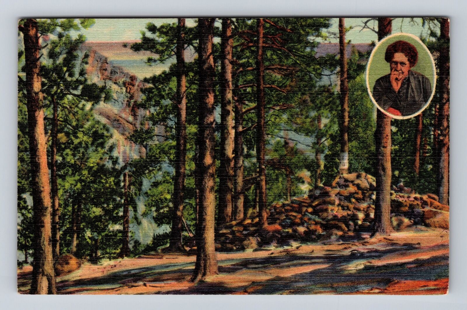Colorado Springs CO-Colorado, Helen Hunt\'s Grave, Seven Falls, Vintage Postcard
