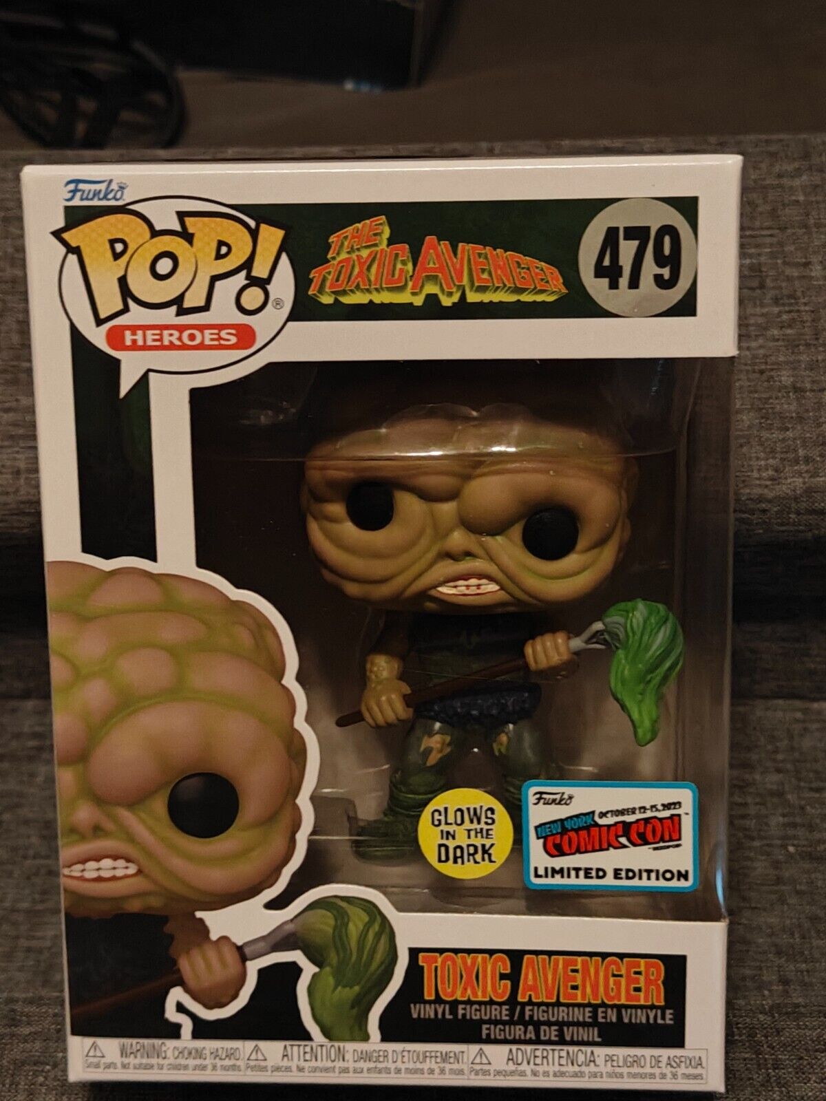 Funko Pop Heroes The Toxic Avenger GITD 2023 NYCC Offical Con Sticker #479
