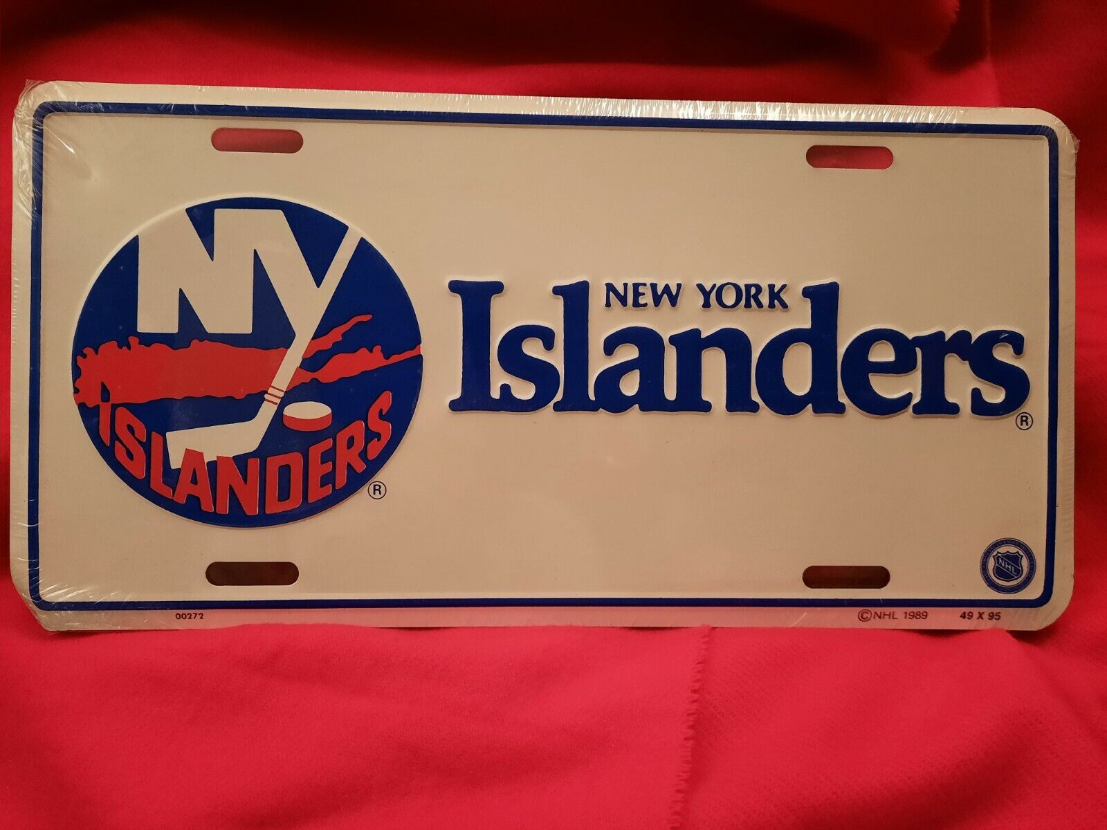 🔥RARE Vintage NEW YORK ISLANDERS 1989 Novelty Auto License Plate, NOS SEALED