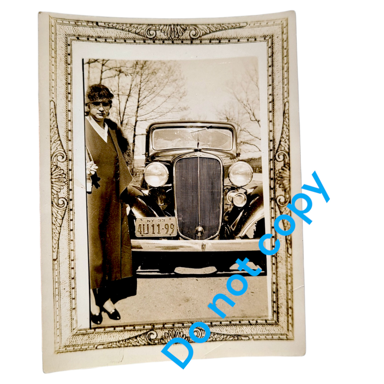 Vintage 1930s 1933 CHEVROLET Auto Photo w/ NY License Plate GREAT IMAGE Car