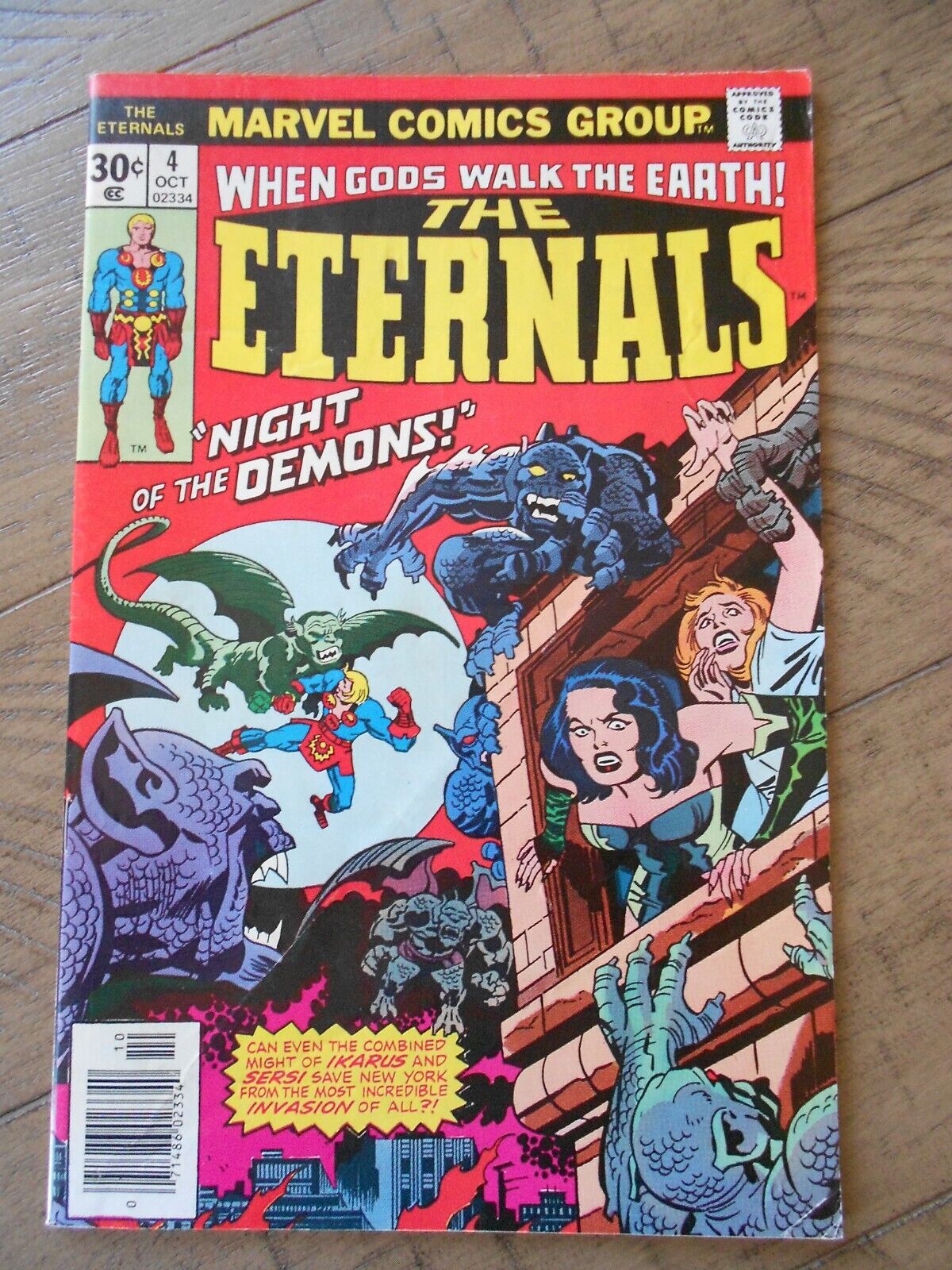 THE ETERNALS #4 Marvel Comics 1976 Jack Kirby When Gods Walk The Earth FN/VF