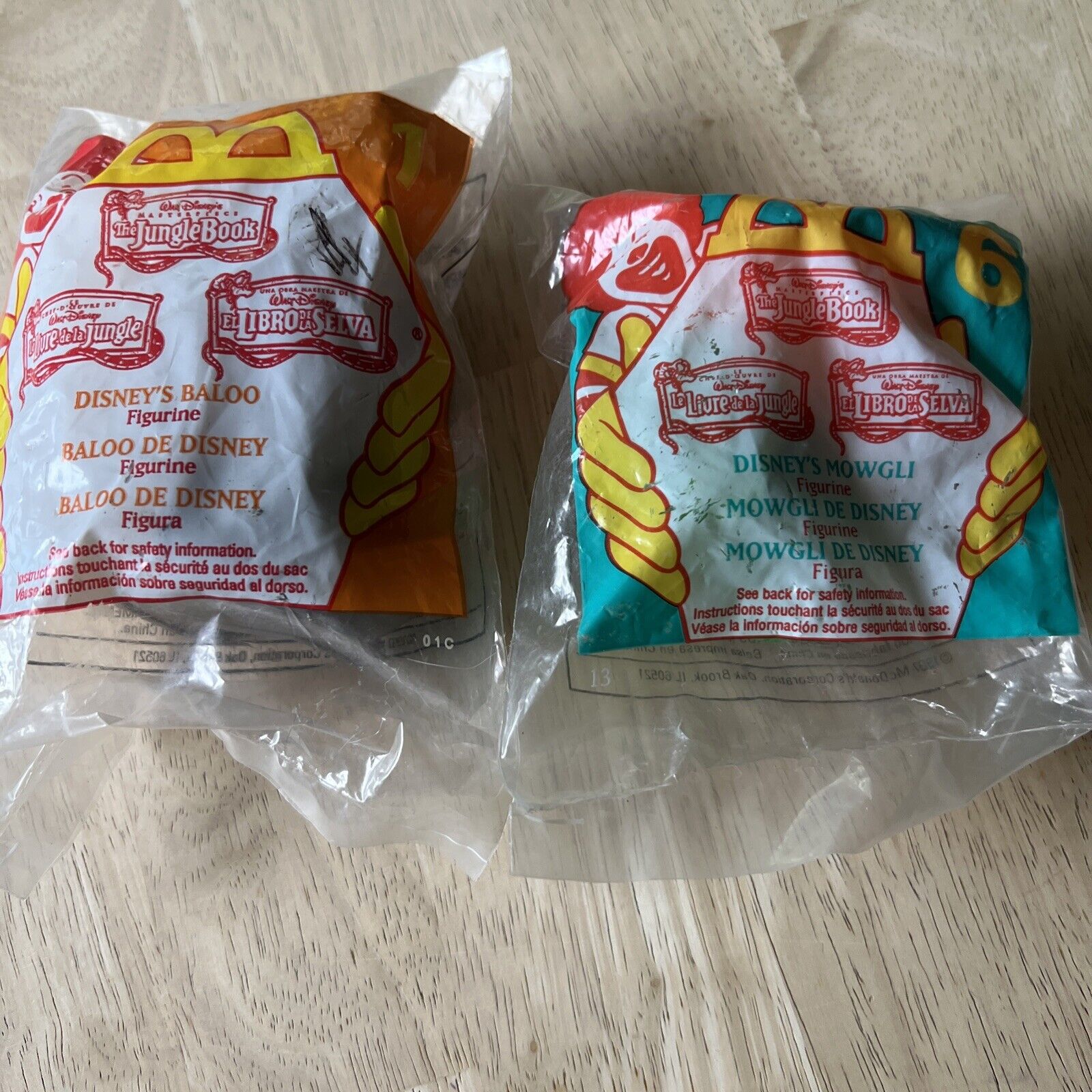 Lot Of 2 McDonald’s 1997 Happy Meal Disneys The Jungle Book Toys #’s 1 & 6