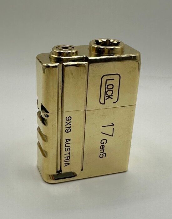 Limited Edition Glock 17 Gen5 Model with Zippo Lighter - Luxurious Gold-Tone