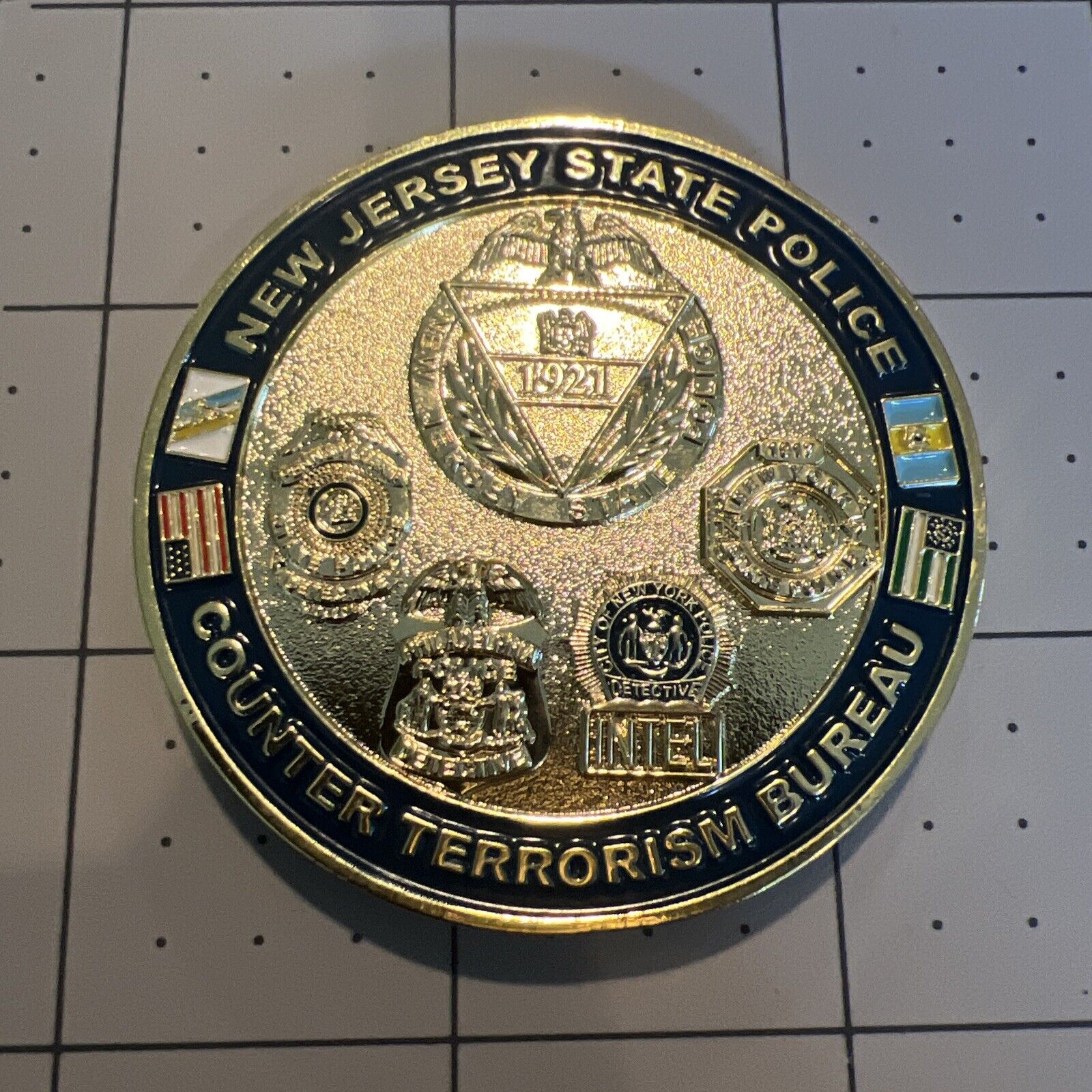 Nypd FBI New York PA New Jersey State Police Challenge Coin Counter Terrorism